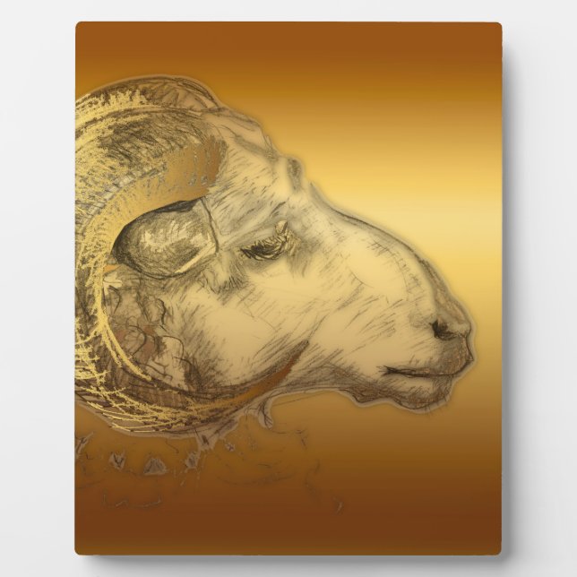 Plaque Photo Golden Ram - Nouvel An chinois 2015 - (Devant)