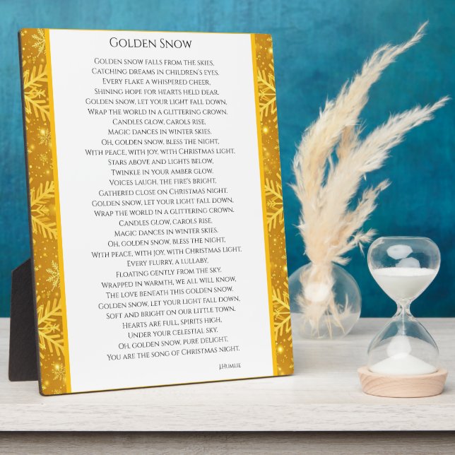 Plaque Photo Golden Snow (Côté)