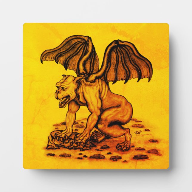 Plaque Photo Golem Gargoyle (Devant)