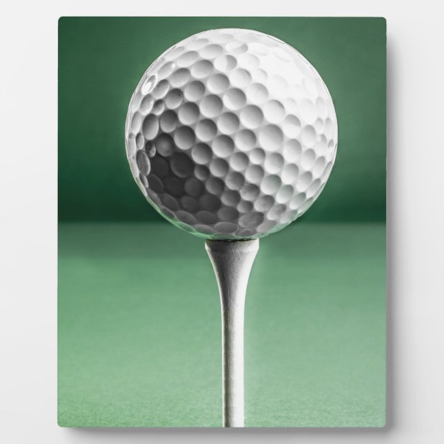 Plaque Photo Golf Ball on Tee (Devant)