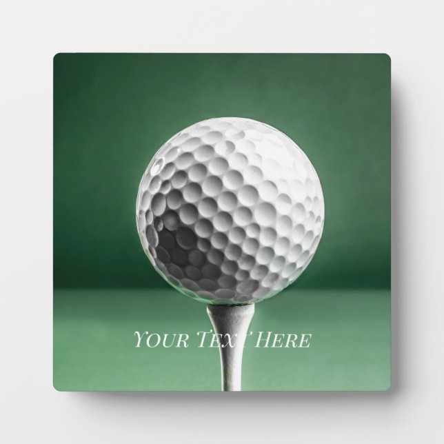 Plaque Photo Golf Ball on Tee Award (Devant)