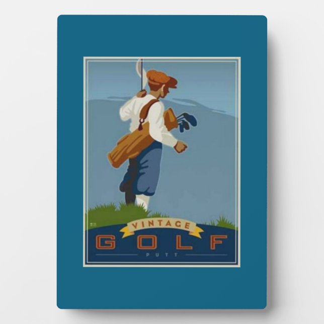 Plaque Photo "Golf vintage en un trou" (Devant)