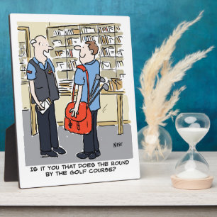 Plaque Photo Golfer Postman aime le dessin sur le golf