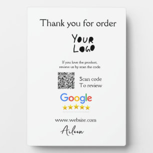 Plaque Photo Google examen logo entreprise site Web scanner cod