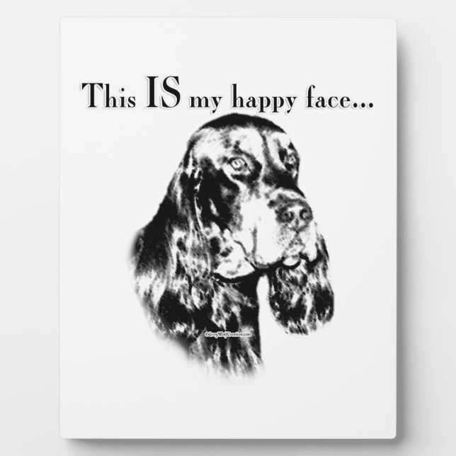 Plaque Photo Gordon Setter Happy Face (Devant)