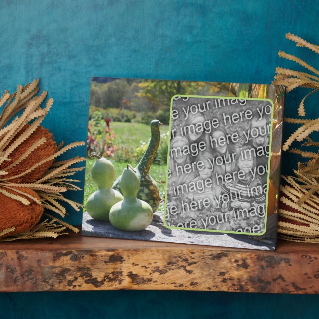 Plaque Photo Gourds Et Citrouilles Automne Ajoutez Votre Propre (Côté)