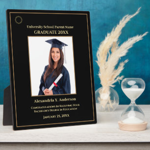 Plaque Photo Graduate Graduate Photo Gold Logo Modern Award
