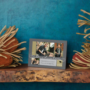 Plaque Photo Graduate Stylish Scrolls 3 Photo Graduation Easel
