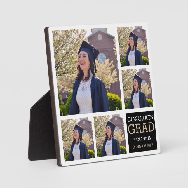 Plaque Photo Graduation 20XX Fêtes 5e année Collage photo (Recto)