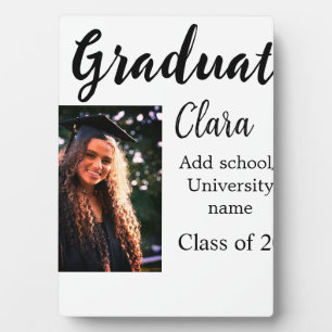Plaque Photo Graduation ajouter nom classe de 20xx félicitation