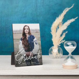Plaque Photo Graduation de la photo de script moderne