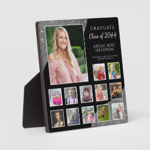 Plaque Photo Graduation K-12 Photo Collage Parties scintillant