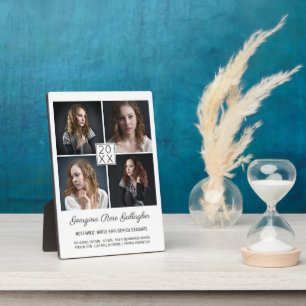 Plaque Photo Graduation Keepsaké photo moderne Collage classiqu