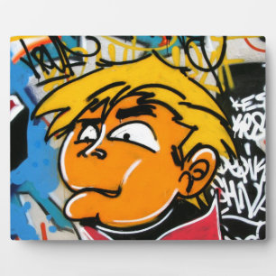 Plaque Photo Graffiti boy