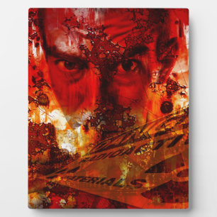 Plaque Photo Graffiti Face rouge
