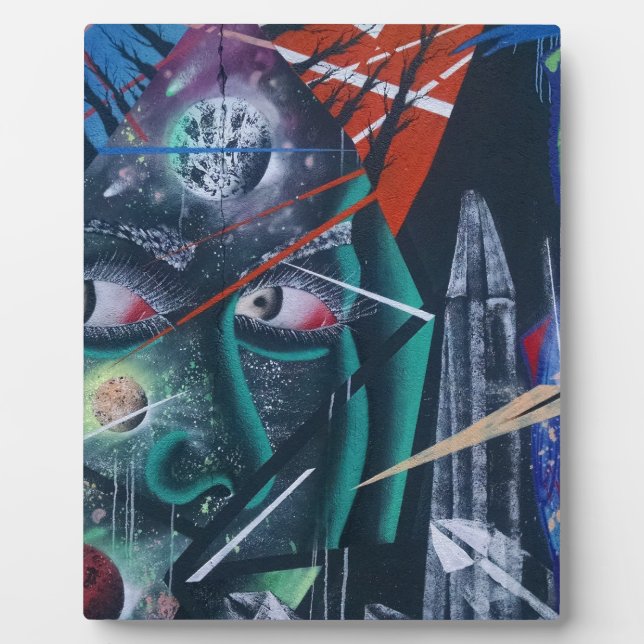 Plaque Photo Graffiti Rave foncée (Devant)