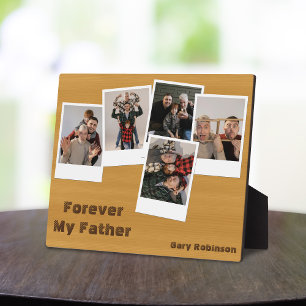 Plaque Photo Grains de bois Retro Capture d'écran photo Collage