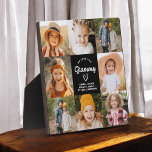 Plaque Photo Grammy We Love You Heart Modern Photo Collage<br><div class="desc">The Grammy We Love You Heart Modern Photo Collage Plaque est un cadeau émouvant et personnalisé qui met en valeur votre amour pour votre grand-mère. Cette plaque magnifiquement conçue comprend un collage photo en forme de coeur, vous permettant d'ajouter vos photos de famille préférées dans un agencement moderne et élégant....</div>