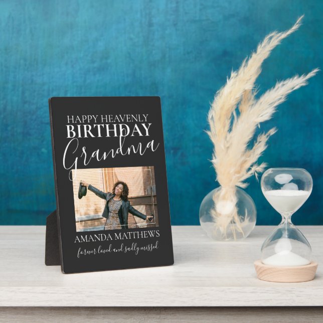 Plaque Photo Grand-mère d'anniversaire paradisiaque | Mémorial  (Côté)