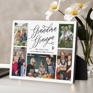 Plaque Photo Grand-mère et grand-père We Love You Photo Collage
