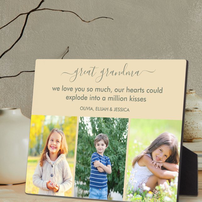 Plaque Photo Grand-mère Nous vous aimons Poème Personnalisé 3 P (Créateur téléchargé)