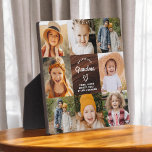Plaque Photo Grand-mère We Love You Heart Wood Photo Collage<br><div class="desc">La Plaque de collage photo moderne Grandma We Love You Heart est un cadeau émouvant et personnalisé qui met en valeur votre amour pour votre grand-mère. Cette plaque magnifiquement conçue comprend un collage photo en forme de coeur, vous permettant d'ajouter vos photos de famille préférées dans un agencement moderne et...</div>