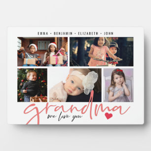 Plaque Photo Grand-mère We Love You Modern Photo Collage