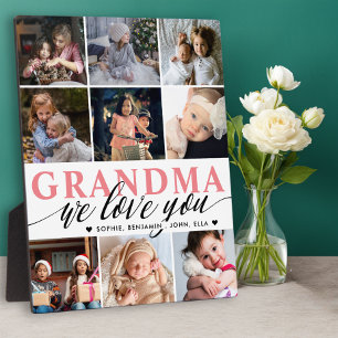 Plaque Photo Grand-mère We Love You Photo Collage