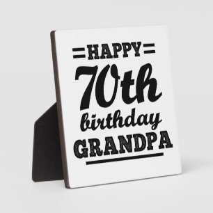 Plaque Photo grand-père de 70e anniversaire heureux