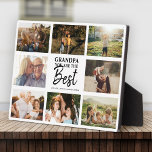 Plaque Photo Grand-père Vous êtes le meilleur collage photo mod<br><div class="desc">Grand-père,  tu es le meilleur ! Collage photo moderne avec espace pour 8 photos de famille entourant typographie script tendance avec vos noms personnalisés faire pour un cadeau de conservation unique!</div>