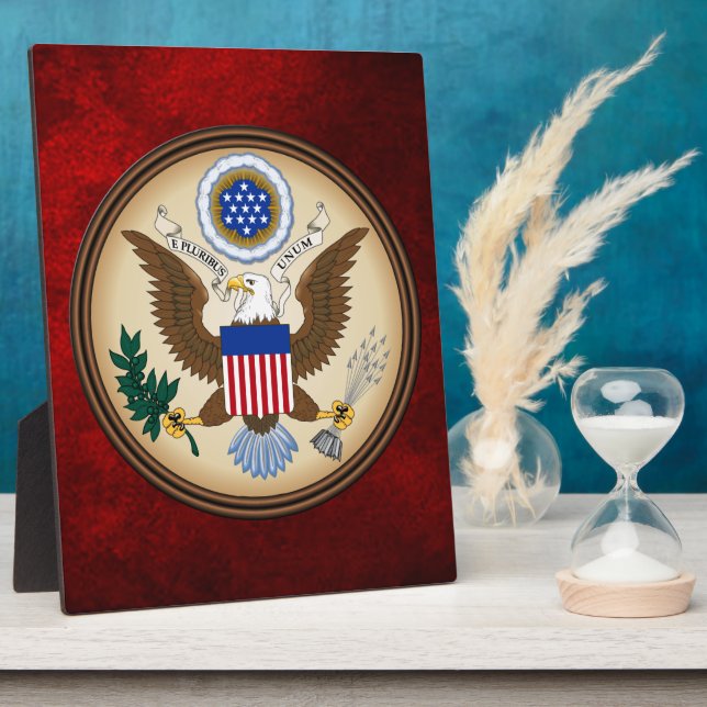 PLAQUE PHOTO GRAND SCEAU DES ÉTATS-UNIS (Côté)