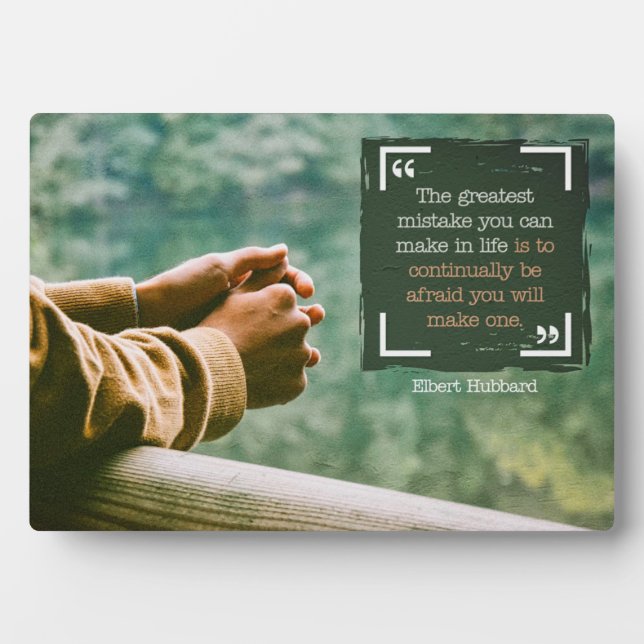Plaque Photo Grande erreur dans la vie (Devant)