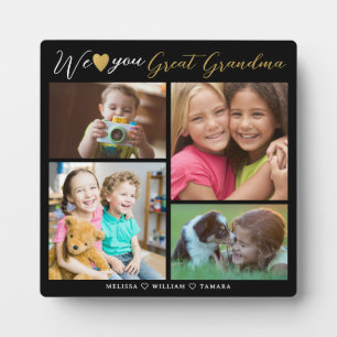 Plaque Photo Grande grand-mère Nous vous aimons petits-enfants 