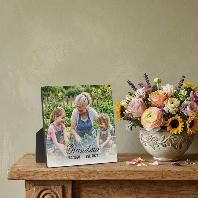 Plaque Photo Grandma Est Photo Keepsake (Grandma Est Photo Keepsake Plaque)