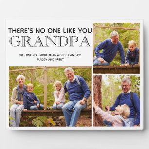 Plaque Photo Grandpa 3 Photo Collage Grandchild Nom