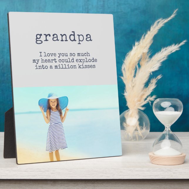 Plaque Photo Grandpa Poem and Custom Grandchild Photo (Côté)