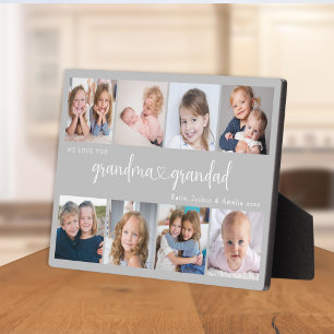 Plaque Photo Grands-parents 8 photos personnalisées Nous vous a