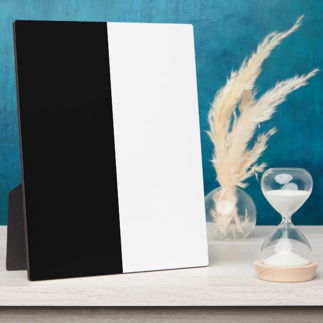 Plaque Photo Graphique noir et blanc demi et demi-graphique (Côté)