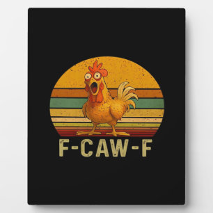 Plaque Photo Graphique vintage essentiel de poulet F-Caw-F