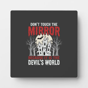 Plaque Photo Graphisme Monde des Diables Miroir Hanté Halloween