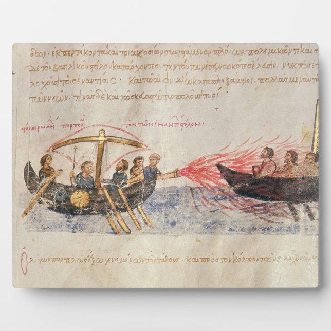 Plaque Photo Greek fire (vellum) (Devant)