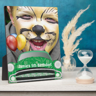 Plaque Photo Green Mean Retro Voiture Boy's Birthday