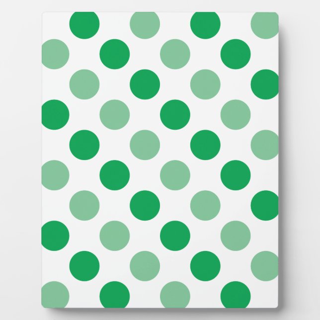 Plaque Photo Green polka dots pattern (Devant)