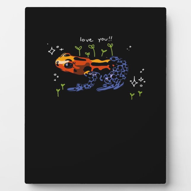 Plaque Photo Grenouille qui t'aime style classique simple (Devant)