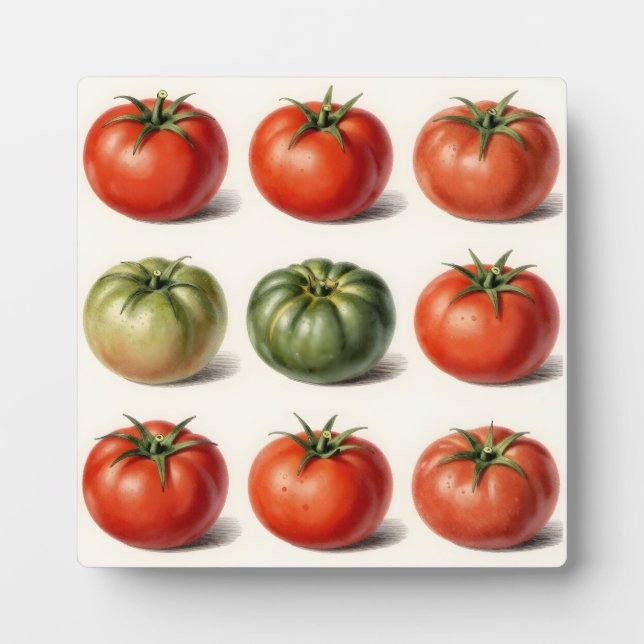 Plaque Photo Grille botanique de variété de tomate ancienne  (Devant)