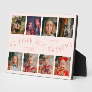 Plaque Photo Grille de 8 photos moderne Love You Grand-mère pêc