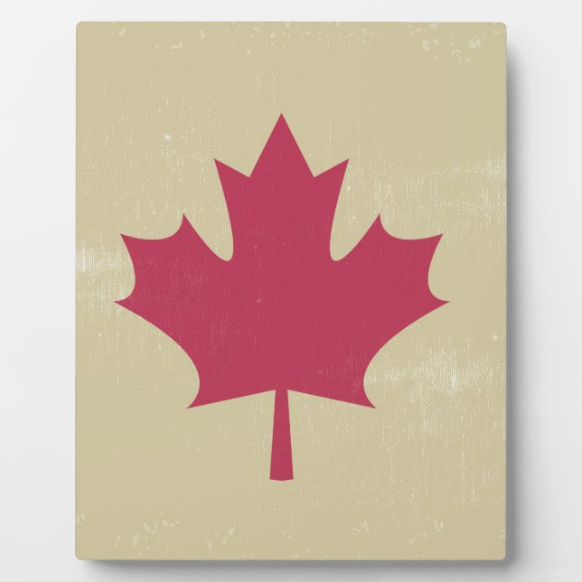 Plaque Photo gronder le drapeau canadien (Devant)