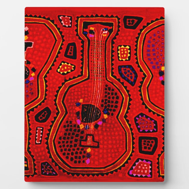 Plaque Photo Guitares indiennes de Kuna (Devant)