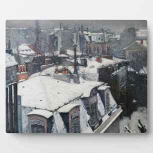 Plaque Photo Gustave Caillebotte - Toits dans la neige