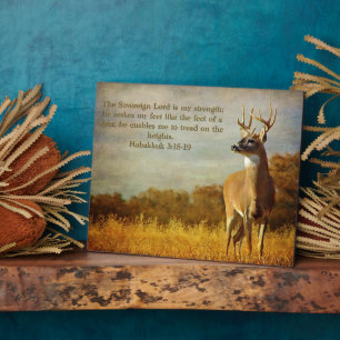 Plaque Photo Habakkuk 3:18 Inspirationnel